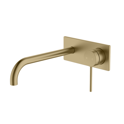 Oliveri Venice Curved Wall Mixer Set Complete Kit Classic Gold Lead Free