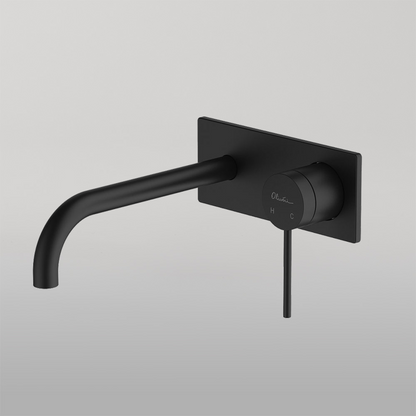 Oliveri Venice Curved Wall Mixer Set Matte Black Lead Free