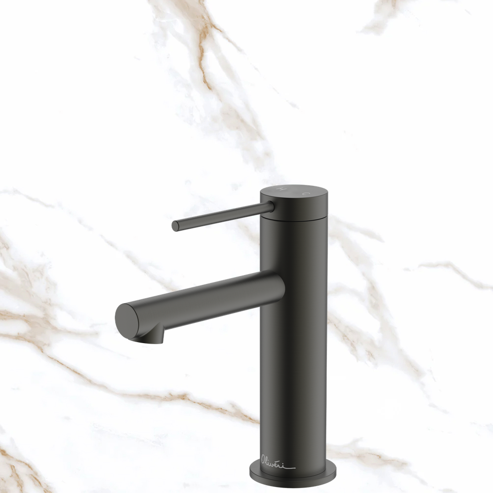 Oliveri Venice Straight Basin Mixer Gunmetal Lead Free