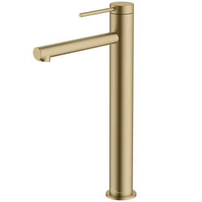 Oliveri Venice Straight Tower Basin Mixer Classic Gold Lead Free