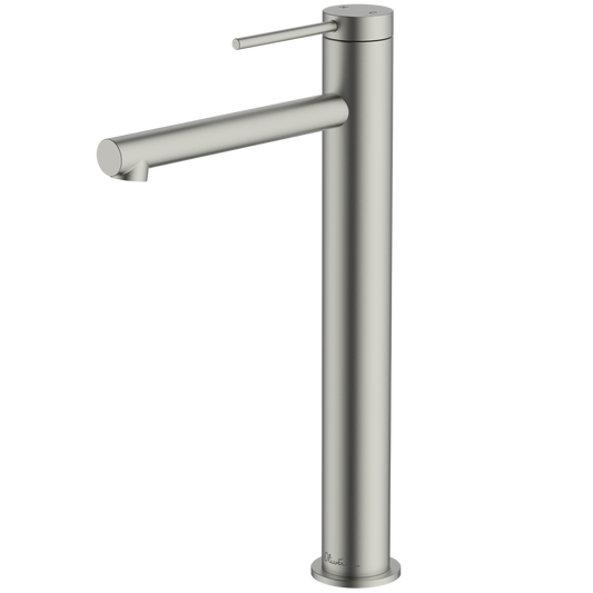 Oliveri Venice Straight Tower Basin Mixer Brushed Nickel Lead Free
