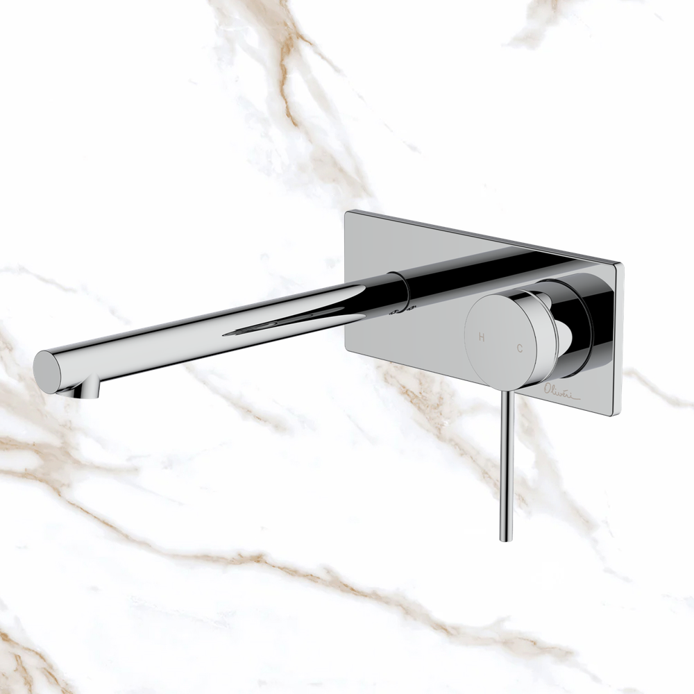 Oliveri Venice Straight Wall Mixer Set Complete Kit Chrome Lead Free