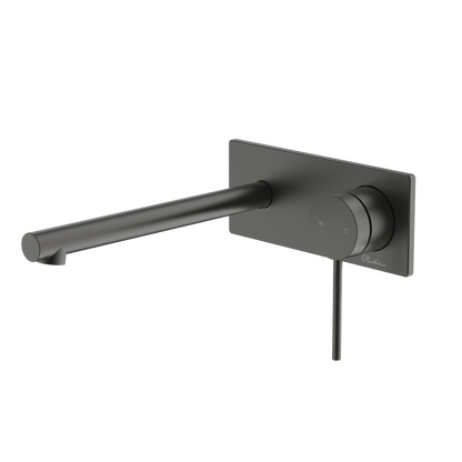 Oliveri Venice Straight Wall Mixer Set Complete Kit Gunmetal Lead Free