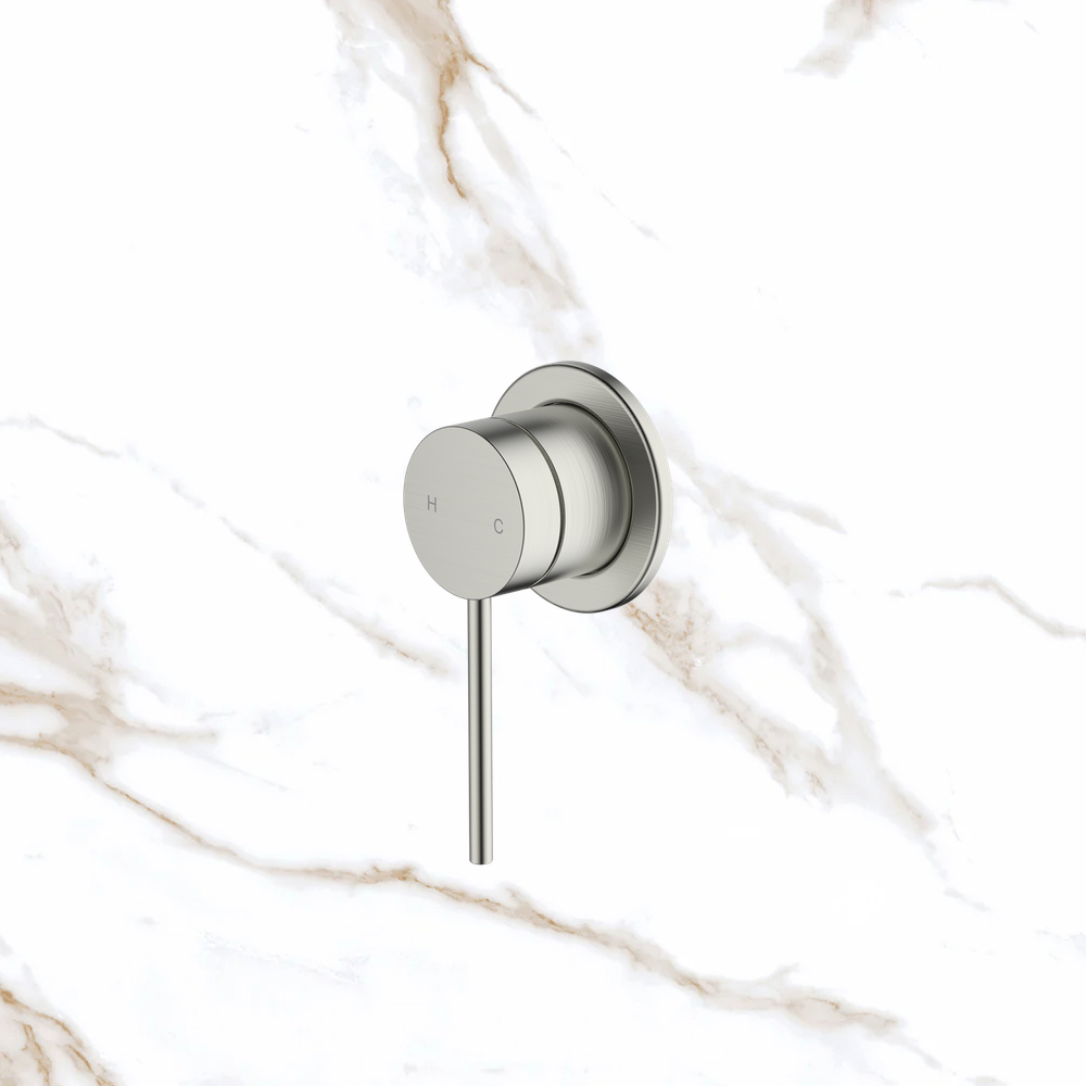 Oliveri Venice Straight Wall Mixer Complete Kit Brushed Nickel Lead Free