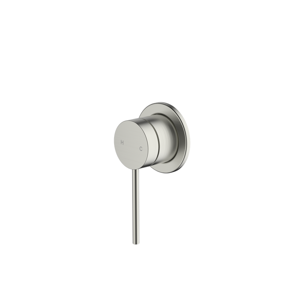 Oliveri Venice Straight Wall Mixer Complete Kit Brushed Nickel Lead Free