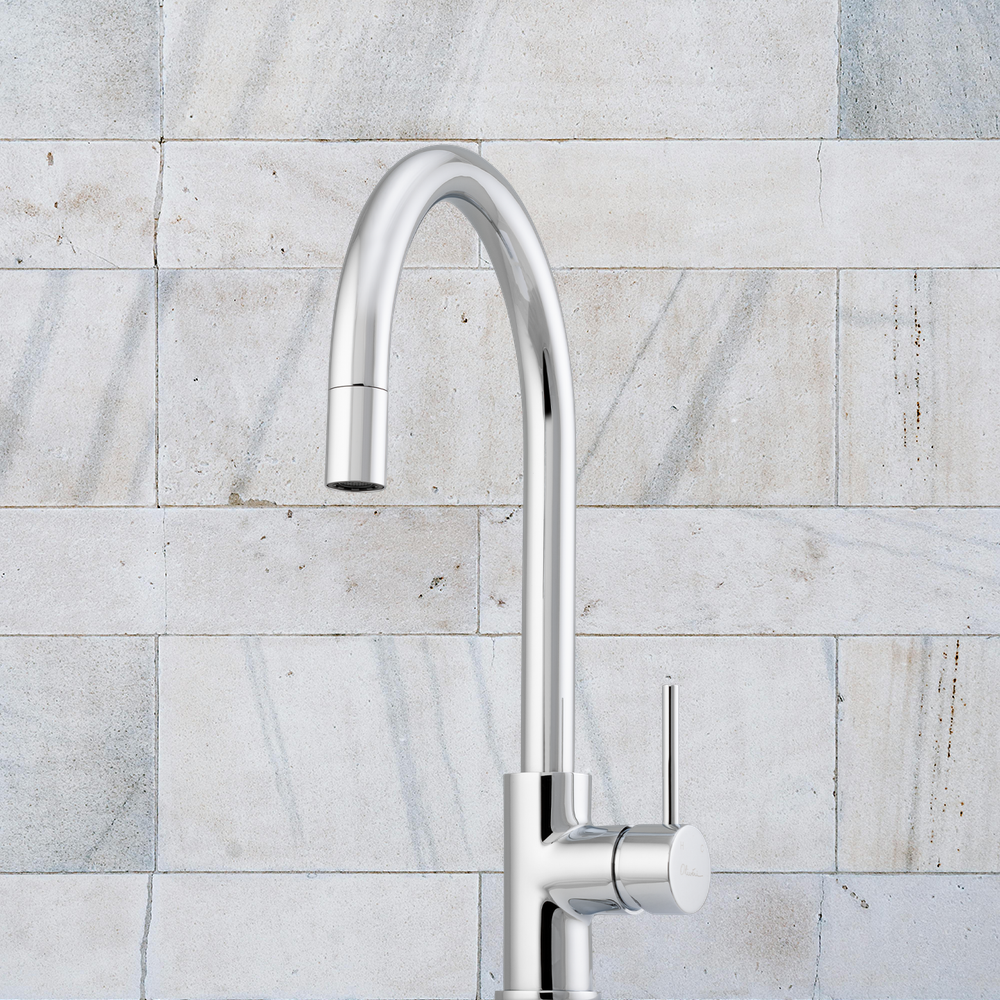 Oliveri Venice Pull Out Goose Neck Mixer Chrome