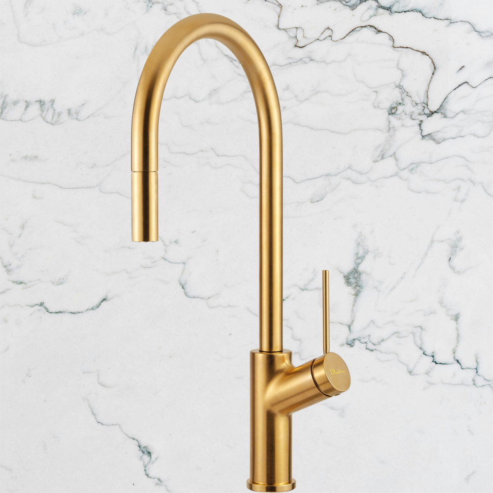 Oliveri Vilo Pull Out Mixer Bright Gold