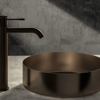 Nero Opal  Steel Basin Round  NRB401rBZ