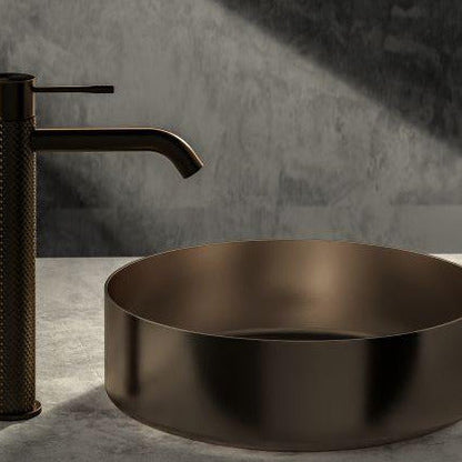 Nero Opal  Steel Basin Round  NRB401rBZ