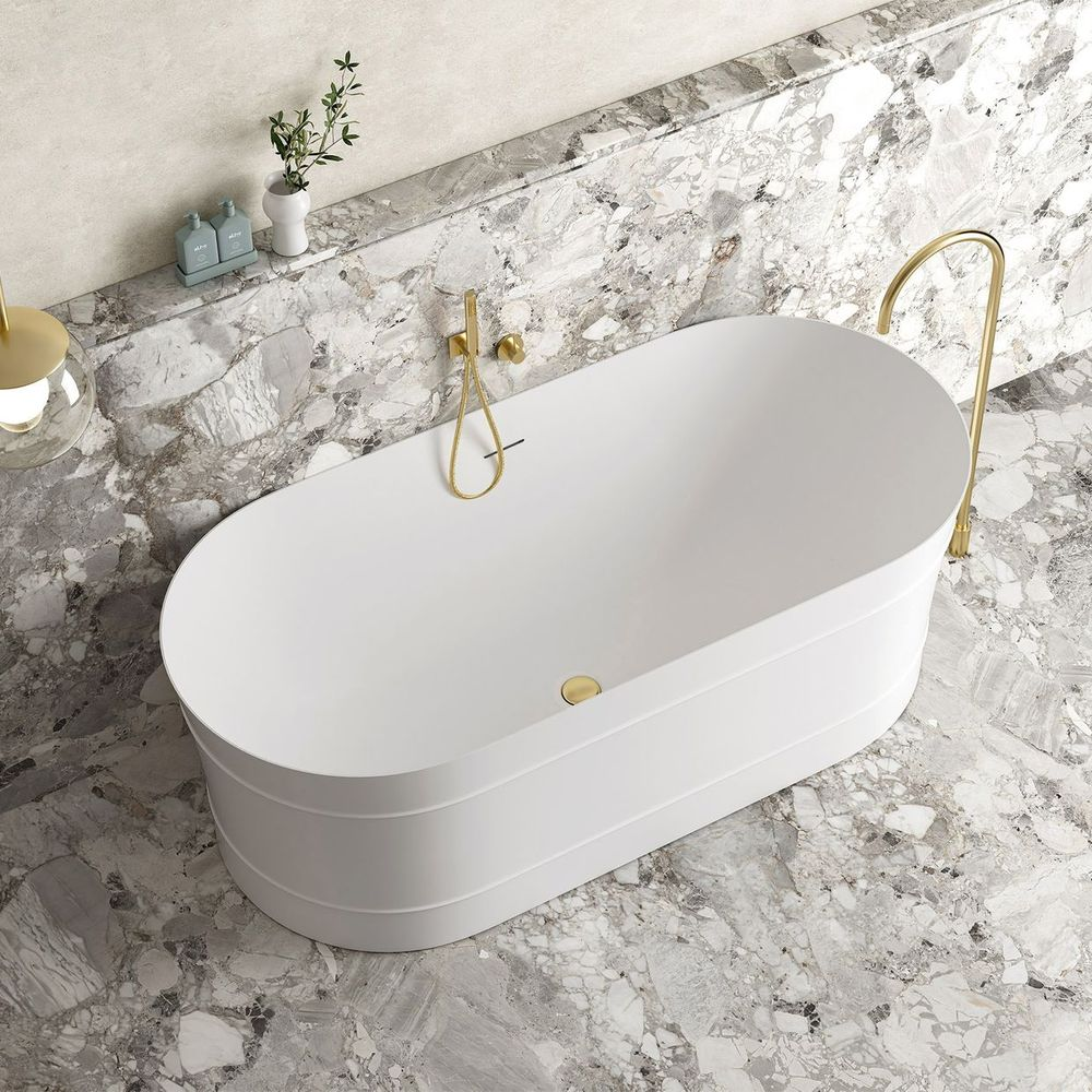 Otti Attica Bondi 1500mm Bath with Overflow Matte White