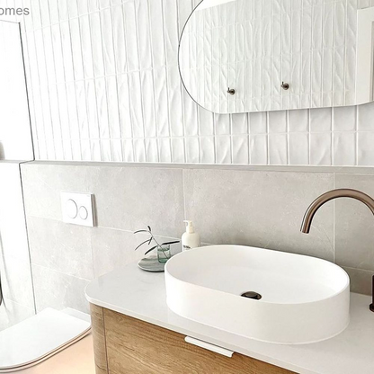 Otti Bondi 1200mm Natural Oak Wall Hung Curve Vanity