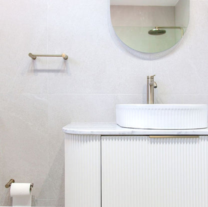 Otti Bondi 1500mm Satin White Fluted Wall Hung Curve Vanity