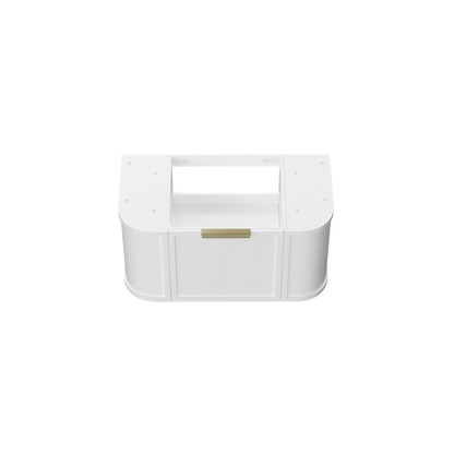 Otti Hampshire 900mm Satin White Wall Hung Curve Vanity