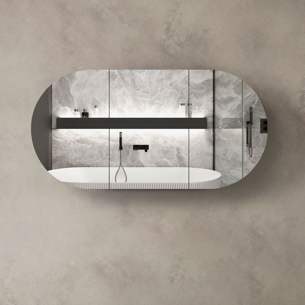 Otti Bondi 1800mm Black Oak Shaving Cabinet