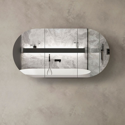 Otti Bondi 1800mm Black Oak Shaving Cabinet
