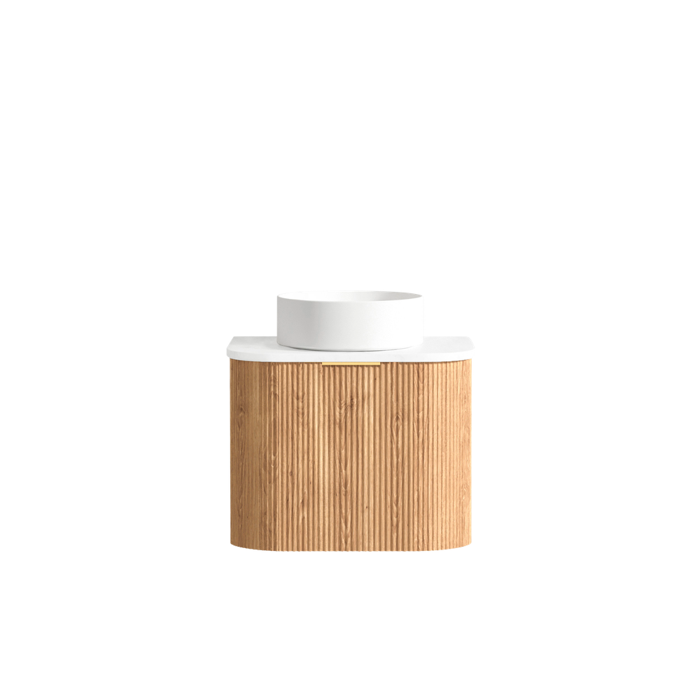 Otti Bondi 600mm Woodland Oak Fluted Curve Vanity