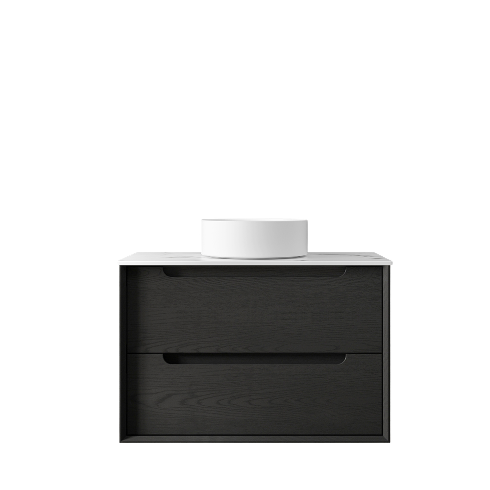 Otti Byron 750mm Black Oak Wall Hung Vanity