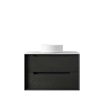 Otti Byron 750mm Black Oak Wall Hung Vanity