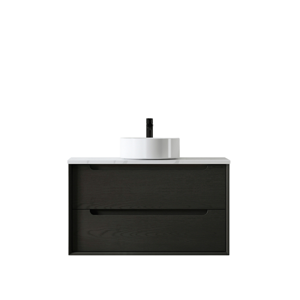 Otti Byron 900mm Black Oak Wall Hung Vanity