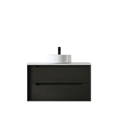 Otti Byron 900mm Black Oak Wall Hung Vanity