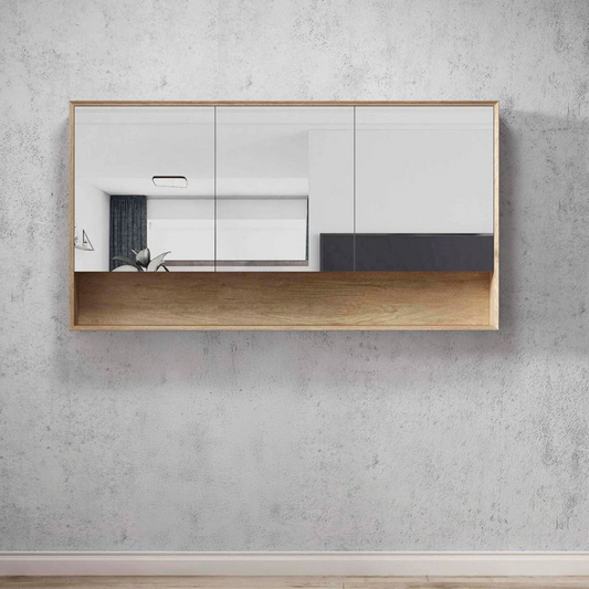 Otti Byron 1500mm Natural Oak Shaving Cabinet