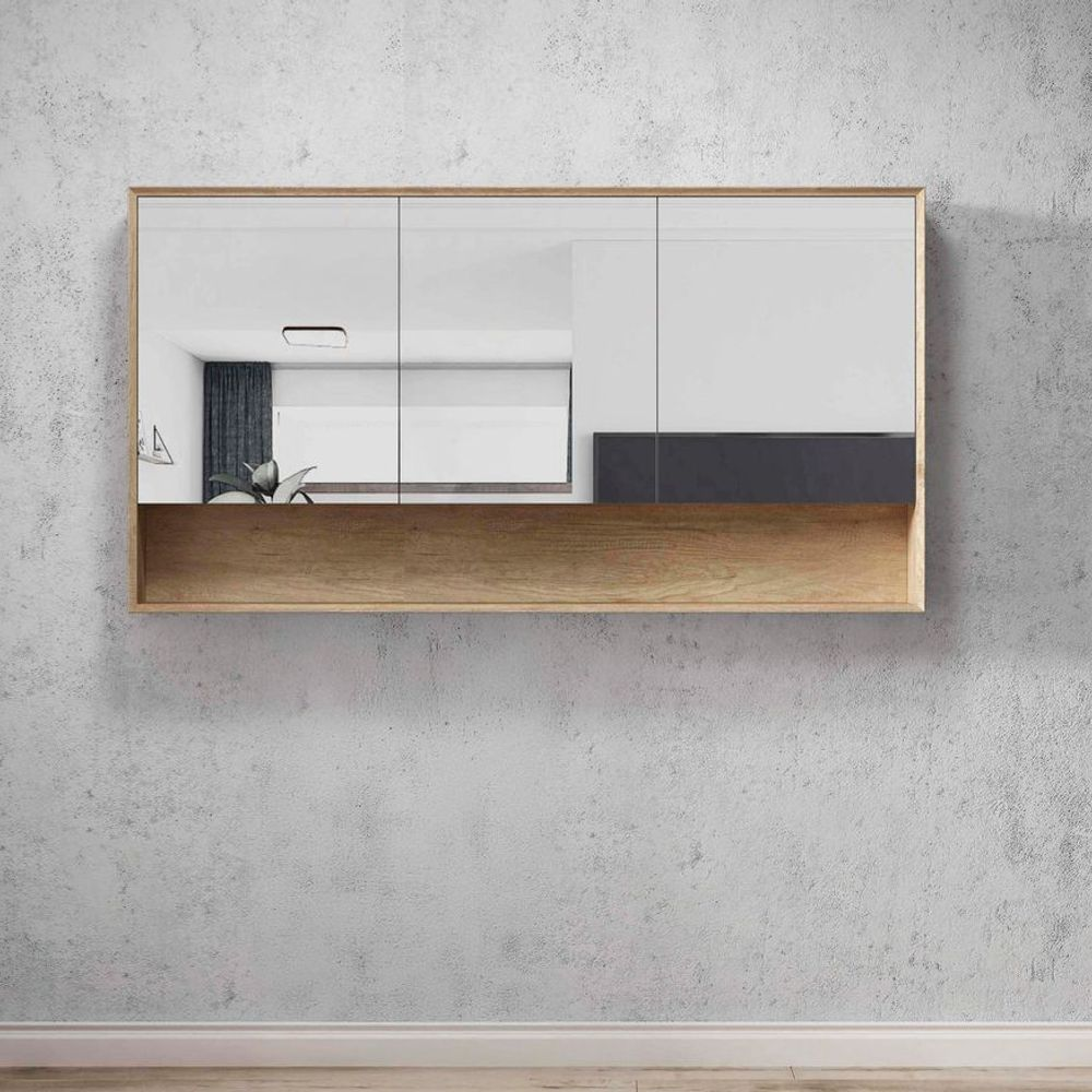 Otti Byron 1500mm Natural Oak Shaving Cabinet