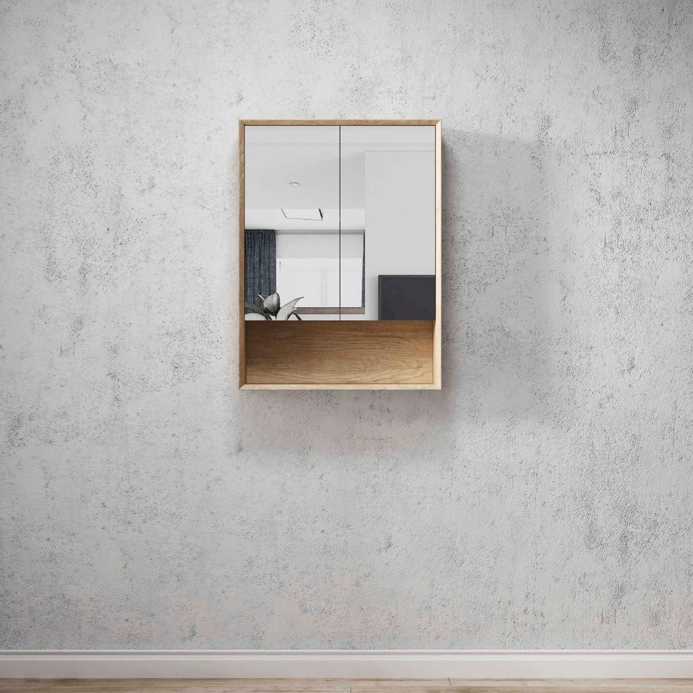 Otti Byron 600mm Natural Oak Shaving Cabinet