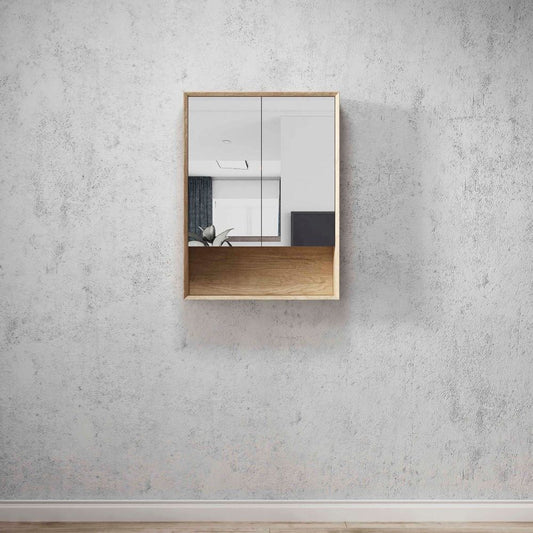 Otti Byron 600mm Natural Oak Shaving Cabinet
