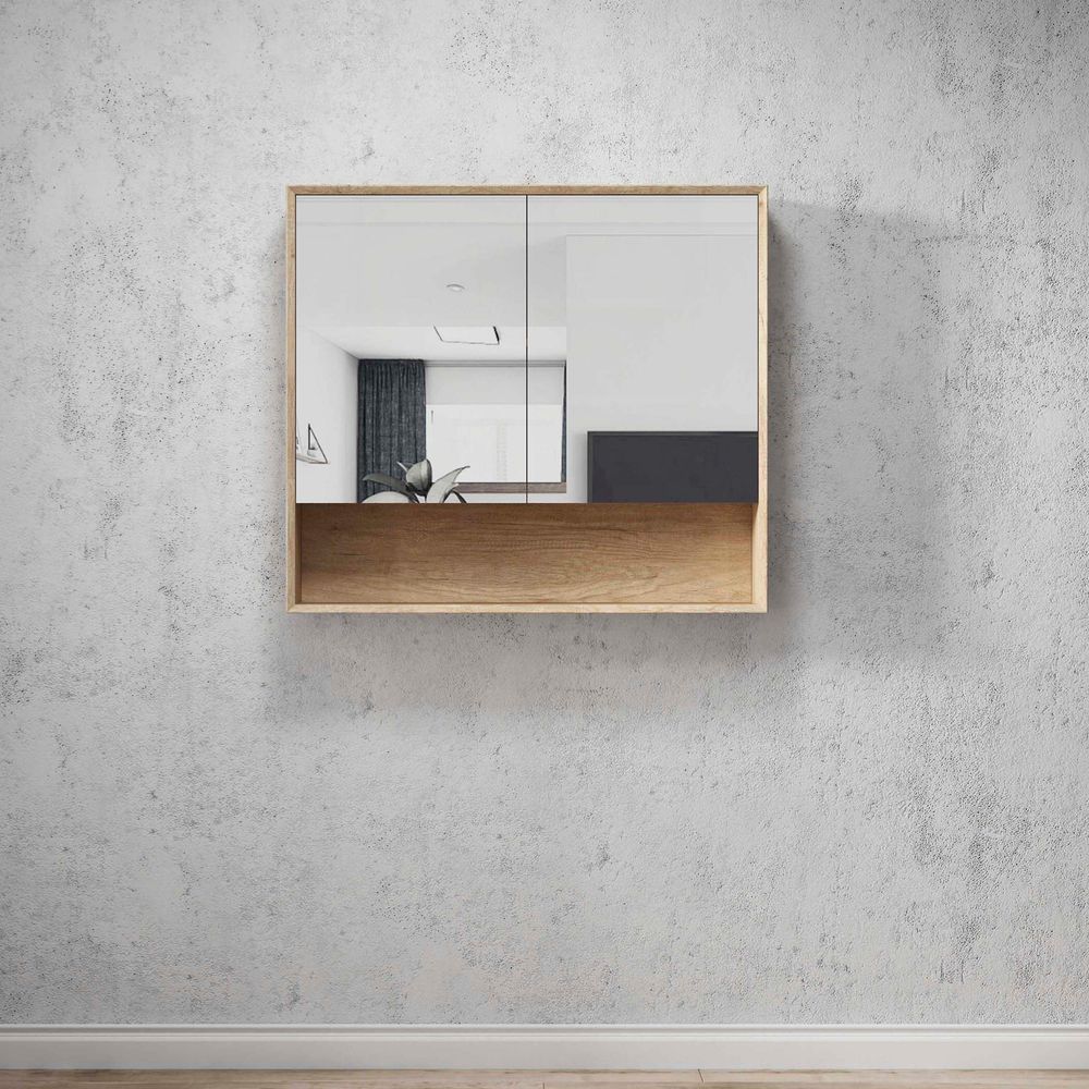 Otti Byron 900mm Natural Oak Shaving Cabinet