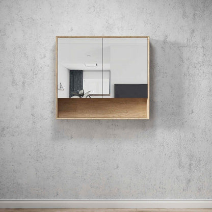 Otti Byron 900mm Natural Oak Shaving Cabinet