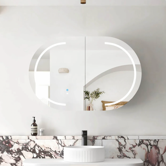Otti Bondi LED Mirror Cabinet Natural Oak 900mm