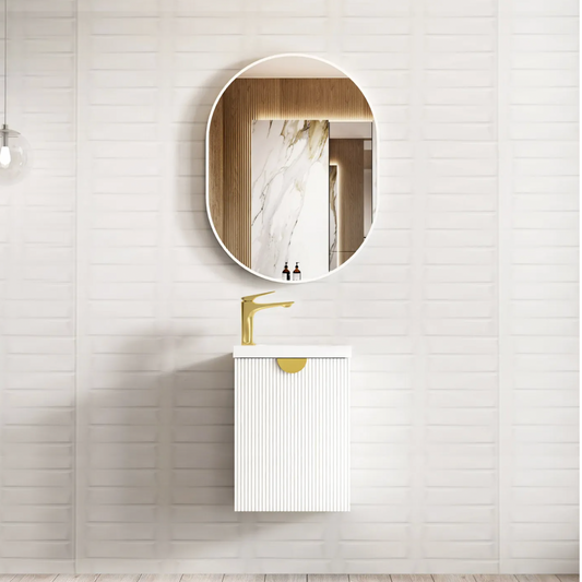 Otti Compact Fluted  Wall Hung  Ensuite Vanity 400mm
