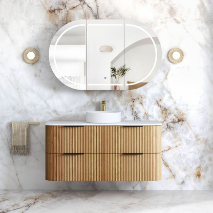 Otti Havana 1200mm Woodland Oak Fluted Wall Hung Vanity
