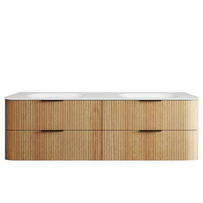 Otti Havana 1800mm Woodland Oak Fluted Wall Hung Vanity