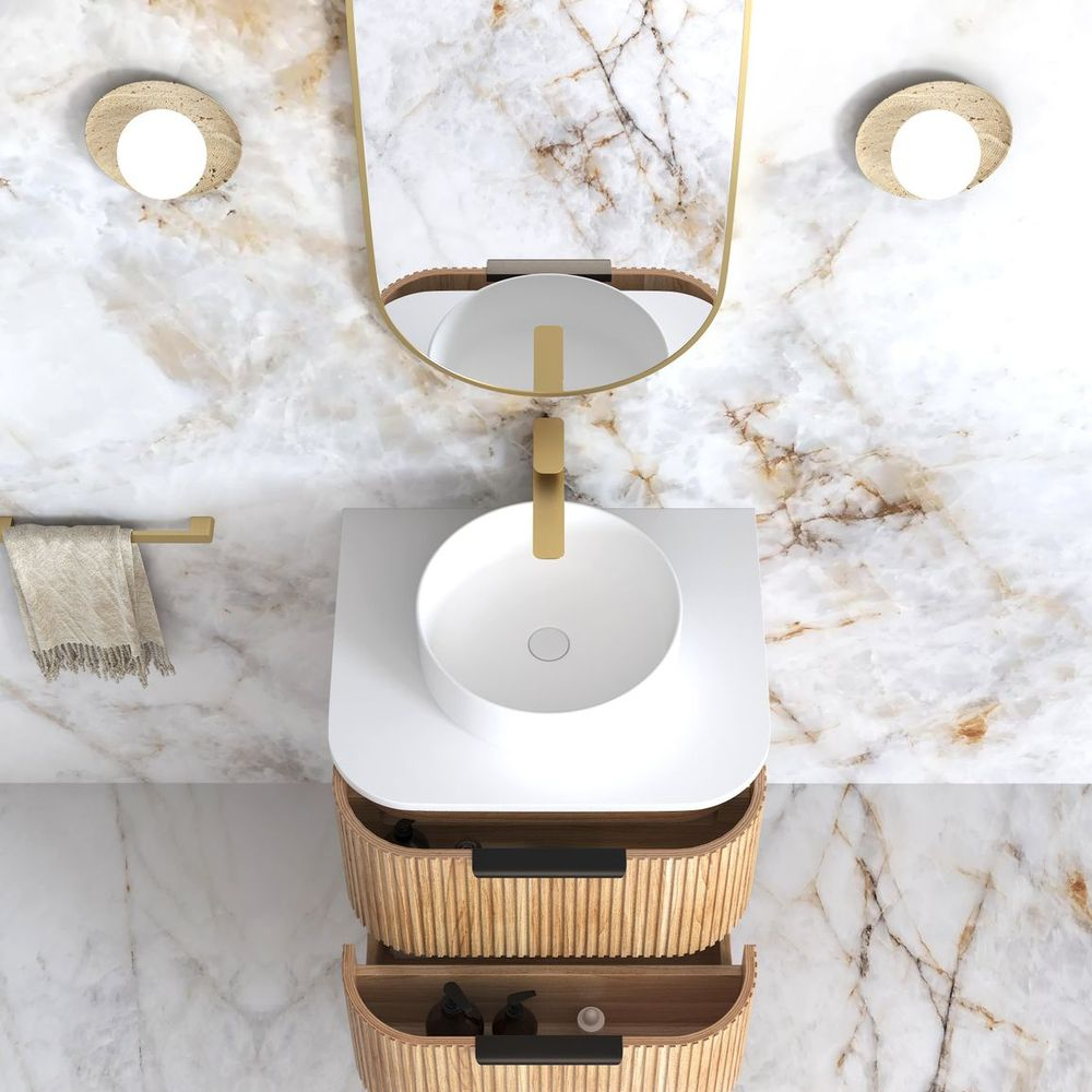 Otti Havana 600mm Woodland Oak Fluted Wall Hung Vanity