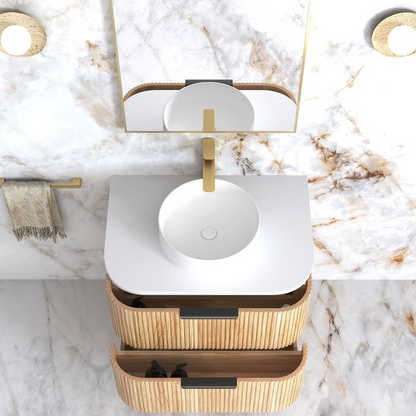 Otti Havana 750mm Woodland Oak Fluted Wall Hung Vanity