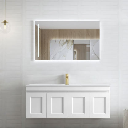 Otti Hampton Mark II 1200mm Satin White Wall Hung Vanity
