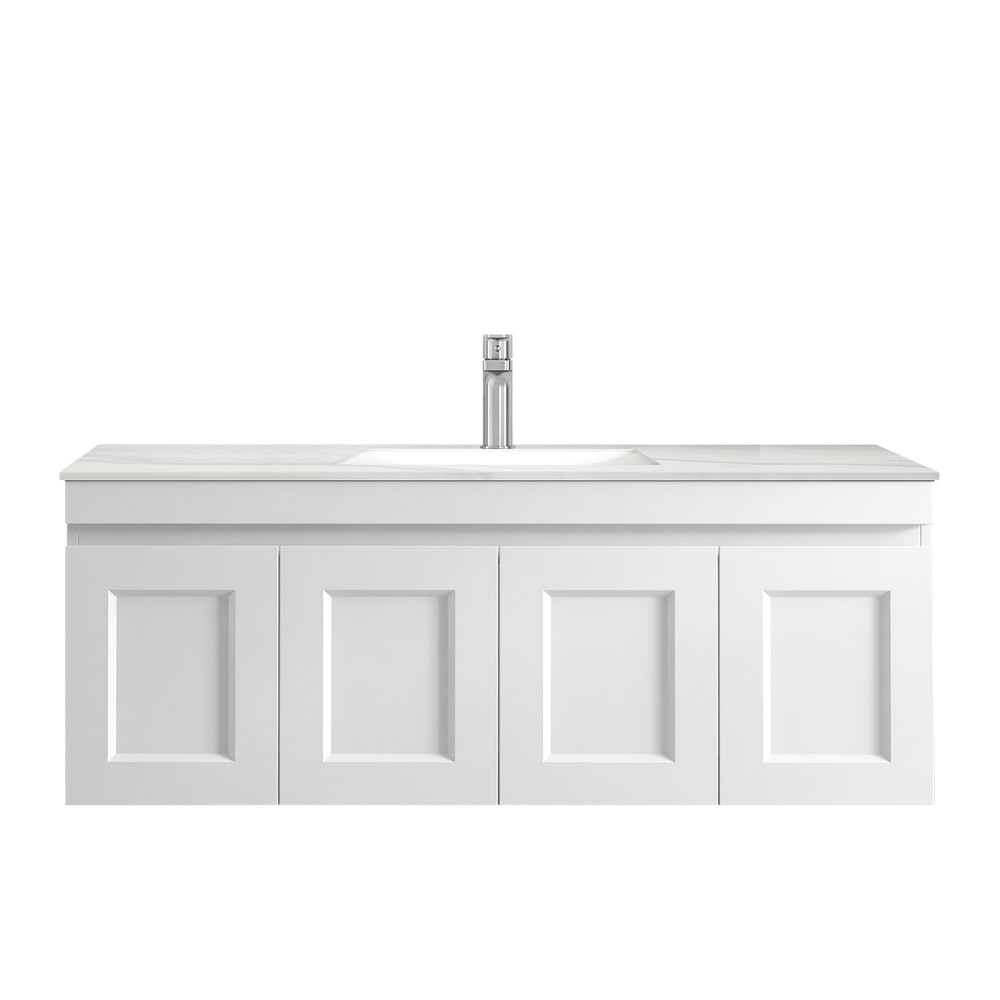 Otti Hampton Mark II 1200mm Satin White Wall Hung Vanity