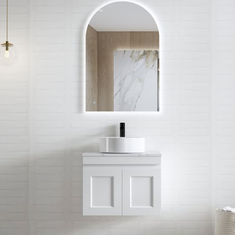Otti Hampton Mark II Satin  Wall Hung Vanity 600mm