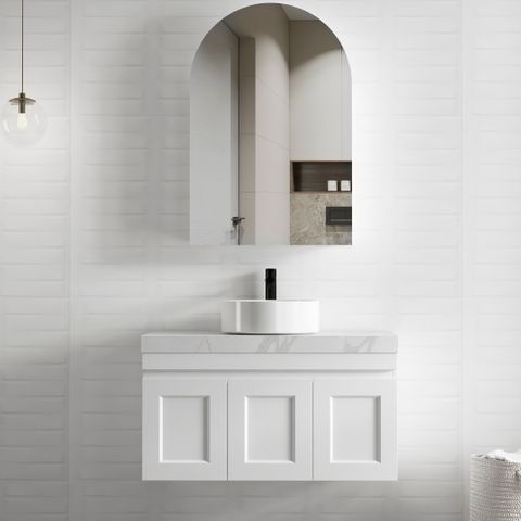 Otti Hampton Mark II satin  Wall Hung Vanity 900mm