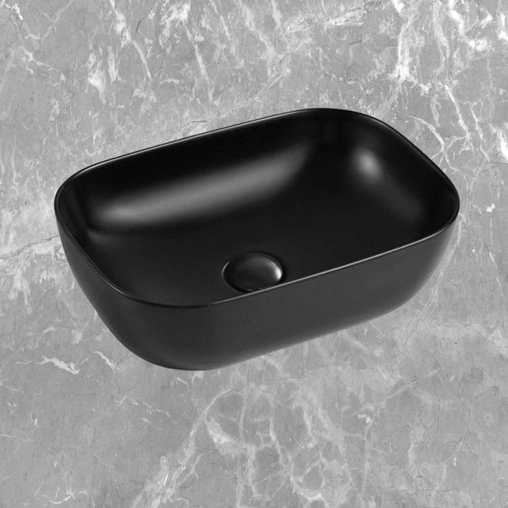 Otti Artis O'96 455x325mm Oval Basin Ultra Slim Matte Black