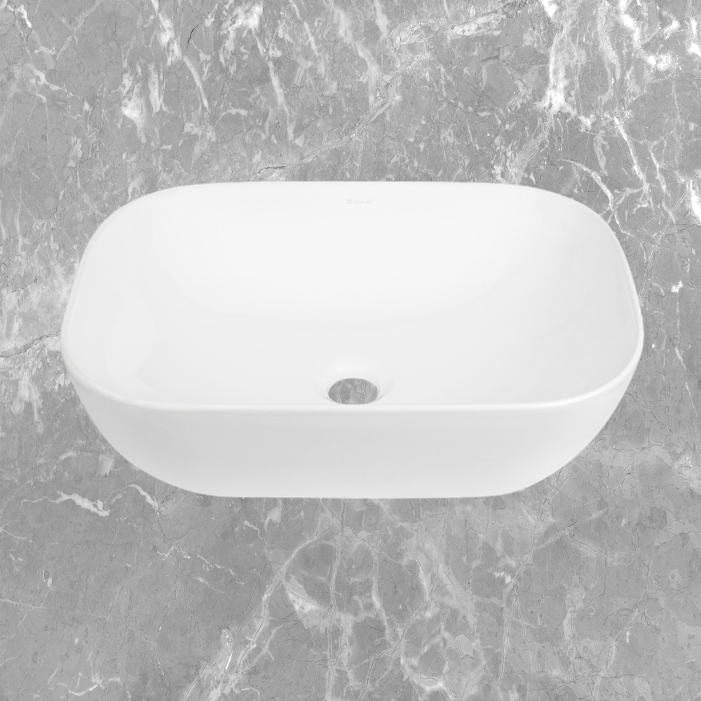 Otti Artis O'96 455x325mm Oval Basin Ultra Slim Matte White
