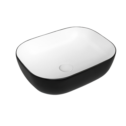 Otti Artis Square 500x395mm Basin Matte Black & Matte White