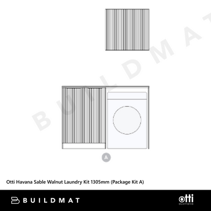 Otti Havana Sable Walnut Laundry Kit 1305mm (Package Kit A)