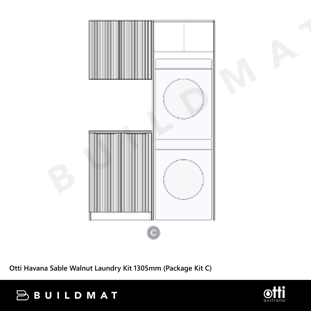 Otti Havana Sable Walnut Laundry Kit 1305mm (Package Kit C)