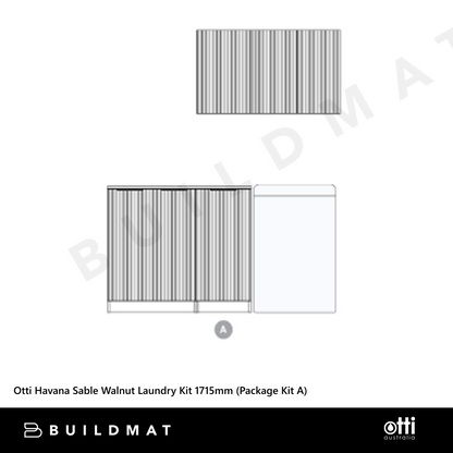 Otti Havana Sable Walnut Laundry Kit 1715mm (Package Kit A)