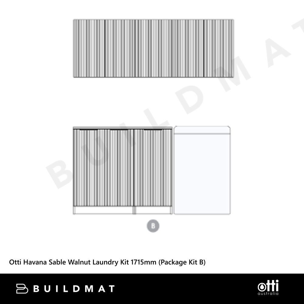 Otti Havana Sable Walnut Laundry Kit 1715mm (Package Kit B)