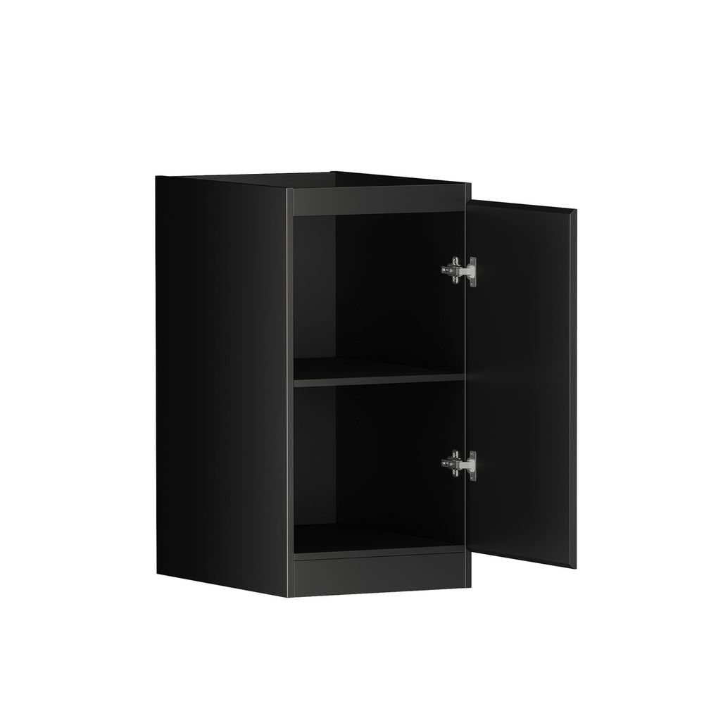 Otti Mini Laundry Kit 430mm Hampshire Matte Black with Pure White Top