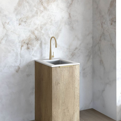 Otti Mini Laundry Kit 430mm Byron/Bondi Natural Oak with Pure White Top