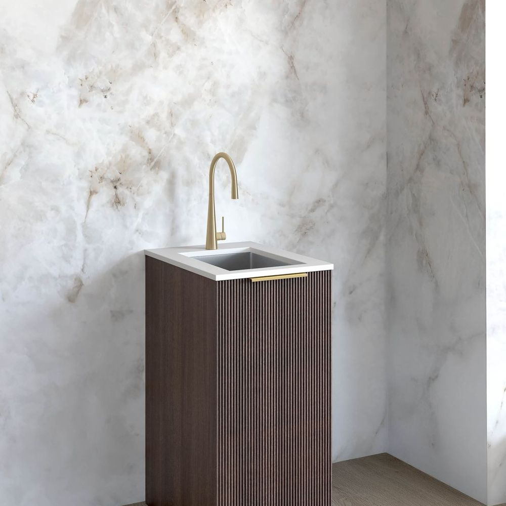 Otti Mini Laundry Kit 430mm Havana Sable Walnut with Pure White Top